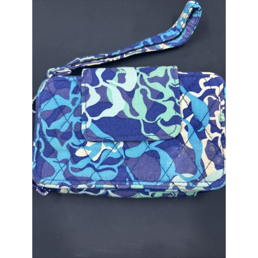 Vera‎ Bradley Smartphone Wristlet Wallet Blue Green